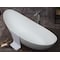 Alfi Brand 73" White Solid Surface Smooth Resin Soaking Slipper Bathtub AB9951 - alternate 5